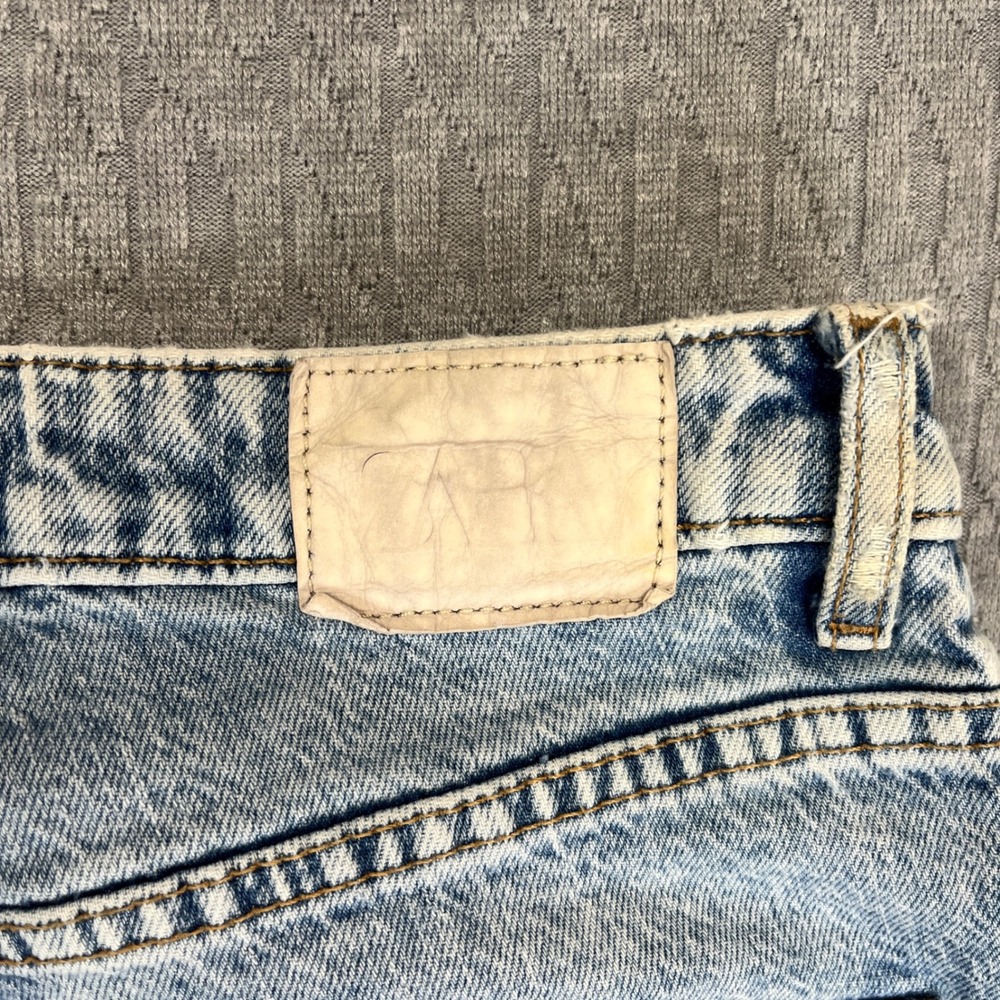 Bootcut ZARA High Rise Flare Jeans Women 25X34 Distressed Split Hem light wash - Picture 8 of 10